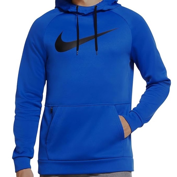 Nike Men's Therma Pullover Swoosh Training Hoodie Blue - Picture 1 of 1